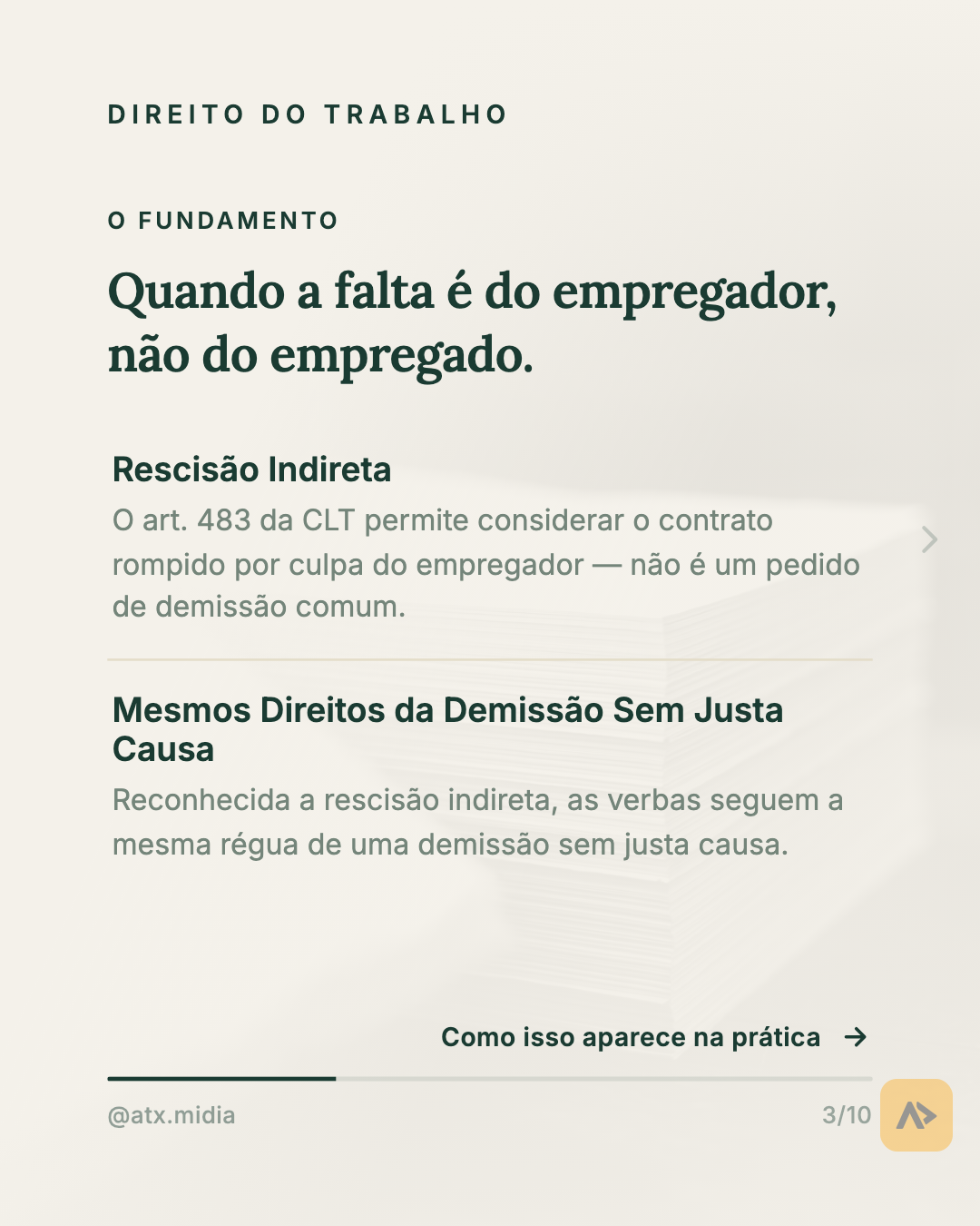 Rescisão indireta: quando pedir demissão pode significar direito a indenização. — slide 3