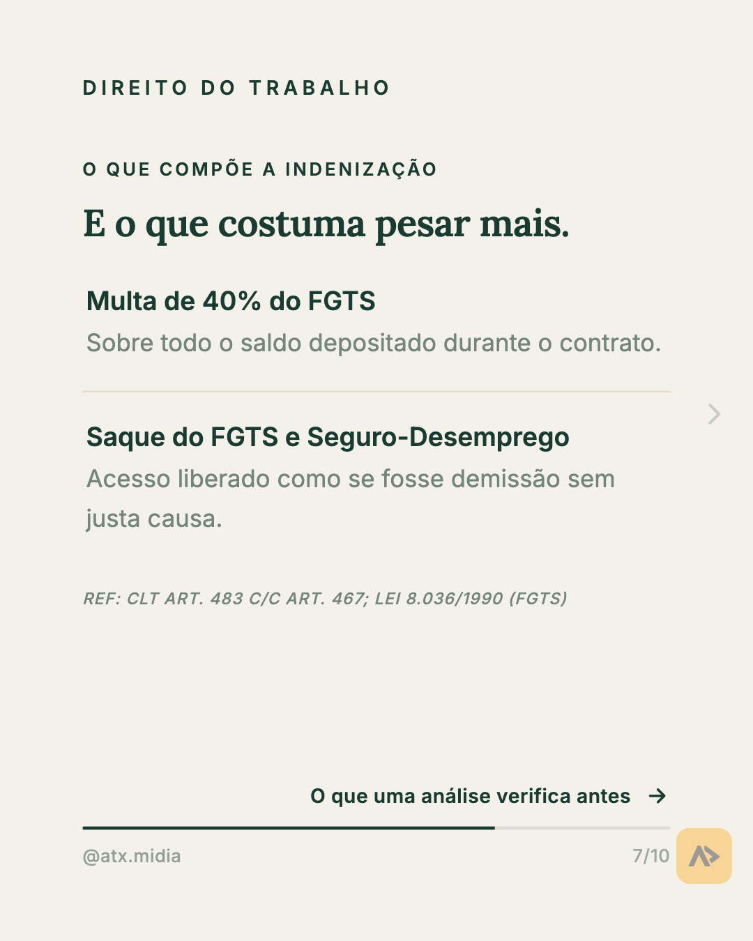 Rescisão indireta: quando pedir demissão pode significar direito a indenização. — slide 7