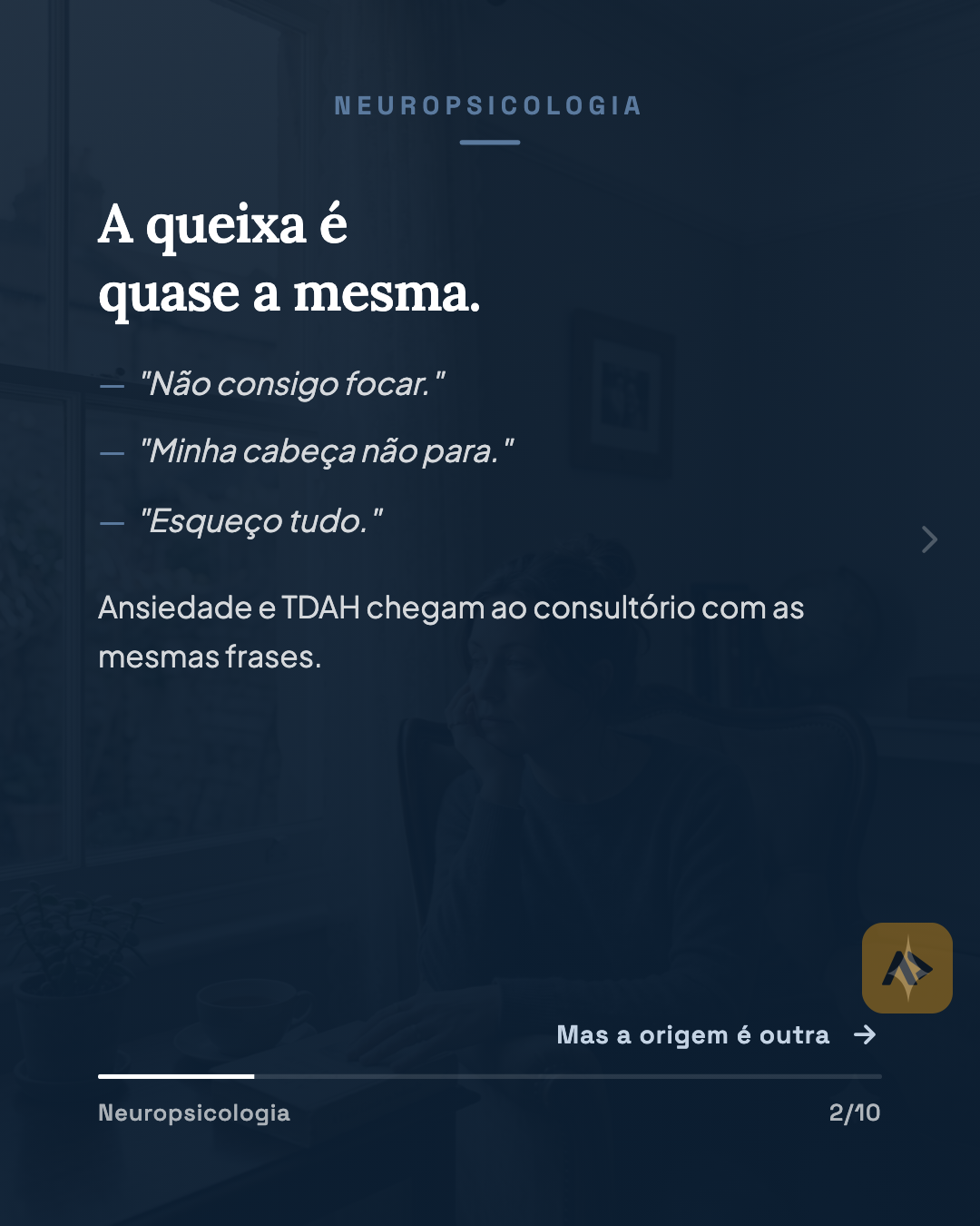 TDAH: o que passa despercebido no dia a dia. — slide 2