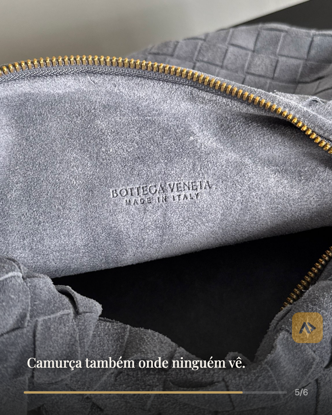 Bottega Veneta Jodie: a assinatura no nó, não no logo. — slide 5