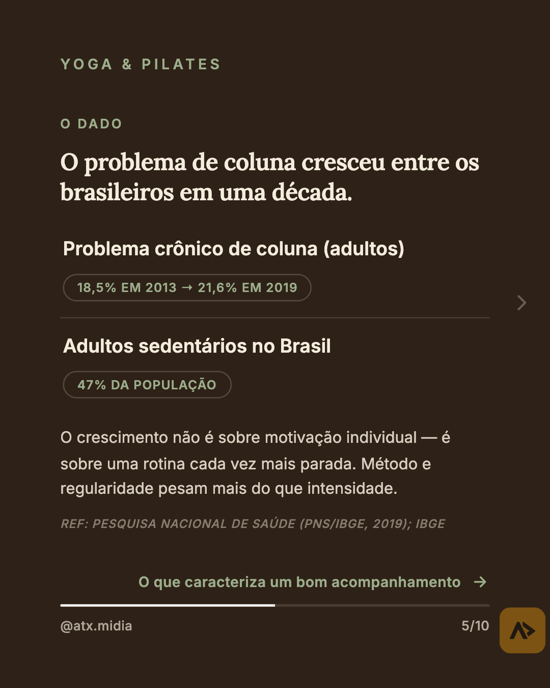 Dor nas costas: o que a ciência diz sobre mover o corpo com método. — slide 5